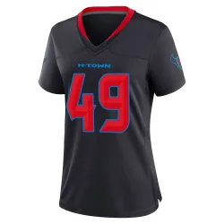 Houston Texans Women's Game Navy 2nd Alternate Jersey (49 Tucker Addington)
