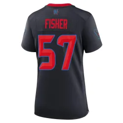 Houston Texans Women's Game Navy 2nd Alternate Jersey (57 Blake Fisher)