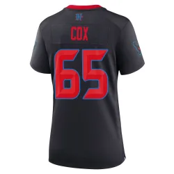 Houston Texans Women's Game Navy 2nd Alternate Jersey (65 Eli Cox)