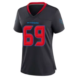 Houston Texans Women's Game Navy 2nd Alternate Jersey (69 Ed Ingram)