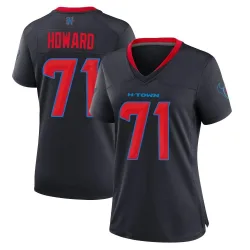 Houston Texans Women's Game Navy 2nd Alternate Jersey (71 Tytus Howard)