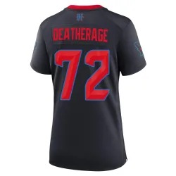 Houston Texans Women's Game Navy 2nd Alternate Jersey (72 Dylan Deatherage)