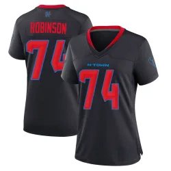 Houston Texans Women's Game Navy 2nd Alternate Jersey (74 Cam Robinson)