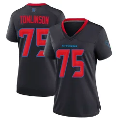 Houston Texans Women's Game Navy 2nd Alternate Jersey (75 Laken Tomlinson)