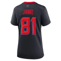 Houston Texans Women's Game Navy 2nd Alternate Jersey (81 Jaxon Janke)