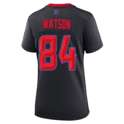 Houston Texans Women's Game Navy 2nd Alternate Jersey (84 Justin Watson)
