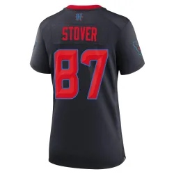 Houston Texans Women's Game Navy 2nd Alternate Jersey (87 Cade Stover)