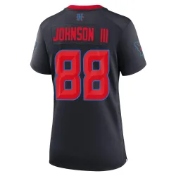 Houston Texans Women's Game Navy 2nd Alternate Jersey (88 Johnny Johnson III)
