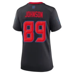 Houston Texans Women's Game Navy 2nd Alternate Jersey (89 Xavier Johnson)