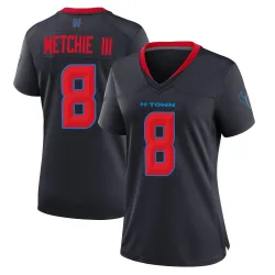 Houston Texans Women's Game Navy 2nd Alternate Jersey (8 John Metchie III)