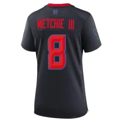 Houston Texans Women's Game Navy 2nd Alternate Jersey (8 John Metchie III)