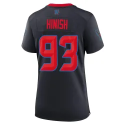Houston Texans Women's Game Navy 2nd Alternate Jersey (93 Kurt Hinish)
