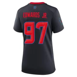 Houston Texans Women's Game Navy 2nd Alternate Jersey (97 Mario Edwards Jr.)