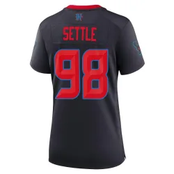 Houston Texans Women's Game Navy 2nd Alternate Jersey (98 Tim Settle Jr.)