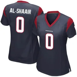 Houston Texans Women's Game Navy Blue Team Color Jersey (0 Azeez Al-Shaair)