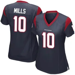 Houston Texans Women's Game Navy Blue Team Color Jersey (10 Davis Mills)