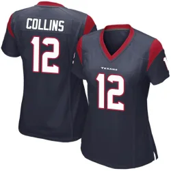 Houston Texans Women's Game Navy Blue Team Color Jersey (12 Nico Collins)