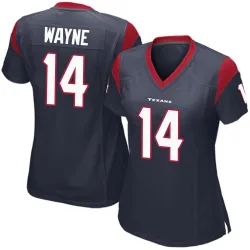 Houston Texans Women's Game Navy Blue Team Color Jersey (14 Jared Wayne)