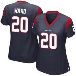 Houston Texans Women's Game Navy Blue Team Color Jersey (20 Jimmie Ward)