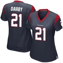 Houston Texans Women's Game Navy Blue Team Color Jersey (21 Ronald Darby)