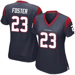 Houston Texans Women's Game Navy Blue Team Color Jersey (23 Arian Foster)