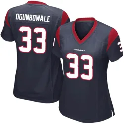 Houston Texans Women's Game Navy Blue Team Color Jersey (33 Dare Ogunbowale)
