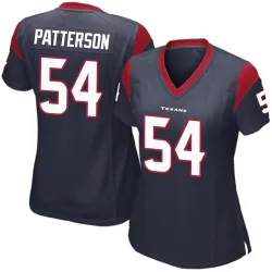 Houston Texans Women's Game Navy Blue Team Color Jersey (54 Jarrett Patterson)
