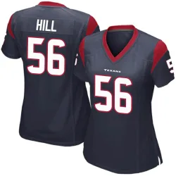 Houston Texans Women's Game Navy Blue Team Color Jersey (56 Jamal Hill)