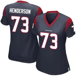 Houston Texans Women's Game Navy Blue Team Color Jersey (73 LaDarius Henderson)