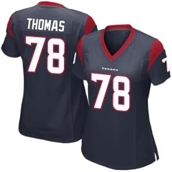 Houston Texans Women's Game Navy Blue Team Color Jersey (78 Zach Thomas)