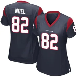 Houston Texans Women's Game Navy Blue Team Color Jersey (82 Jaylin Noel)