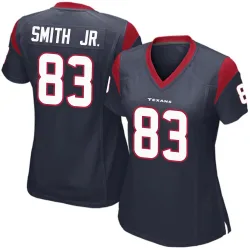 Houston Texans Women's Game Navy Blue Team Color Jersey (83 Irv Smith Jr.)