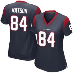 Houston Texans Women's Game Navy Blue Team Color Jersey (84 Justin Watson)