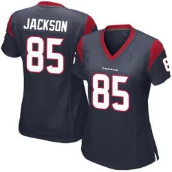 Houston Texans Women's Game Navy Blue Team Color Jersey (85 Daniel Jackson)