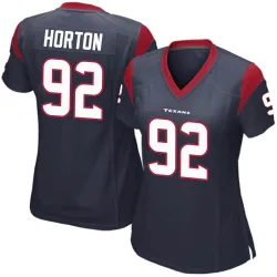 Houston Texans Women's Game Navy Blue Team Color Jersey (92 Dylan Horton)