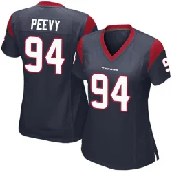 Houston Texans Women's Game Navy Blue Team Color Jersey (94 Jayden Peevy)