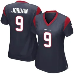 Houston Texans Women's Game Navy Blue Team Color Jersey (9 Brevin Jordan)