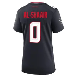 Houston Texans Women's Game Navy Team Jersey (0 Azeez Al-Shaair)