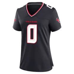 Houston Texans Women's Game Navy Team Jersey (0 Kingsley Jonathan)