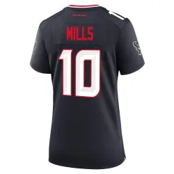 Houston Texans Women's Game Navy Team Jersey (10 Davis Mills)
