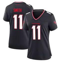 Houston Texans Women's Game Navy Team Jersey (11 Tremon Smith)