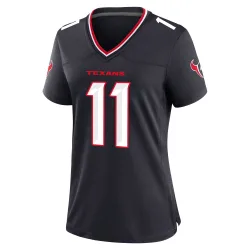 Houston Texans Women's Game Navy Team Jersey (11 Tremon Smith)