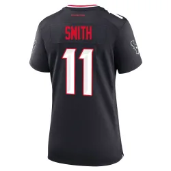 Houston Texans Women's Game Navy Team Jersey (11 Tremon Smith)