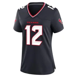Houston Texans Women's Game Navy Team Jersey (12 Nico Collins)