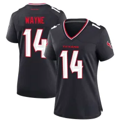 Houston Texans Women's Game Navy Team Jersey (14 Jared Wayne)