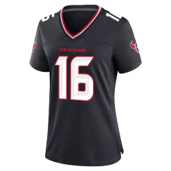 Houston Texans Women's Game Navy Team Jersey (16 Kedon Slovis)