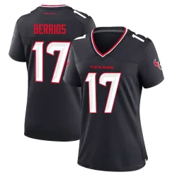 Houston Texans Women's Game Navy Team Jersey (17 Braxton Berrios)