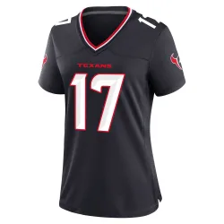 Houston Texans Women's Game Navy Team Jersey (17 Braxton Berrios)