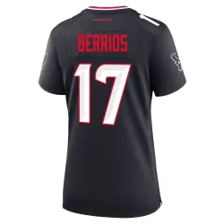 Houston Texans Women's Game Navy Team Jersey (17 Braxton Berrios)