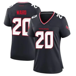 Houston Texans Women's Game Navy Team Jersey (20 Jimmie Ward)